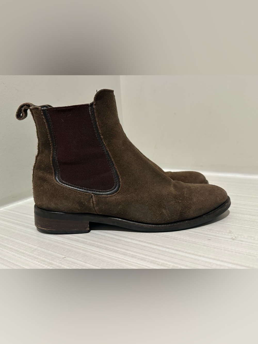 Thursday Boot Company Women's Duchess Chelsea Boots Dark Brown Suede 8.5